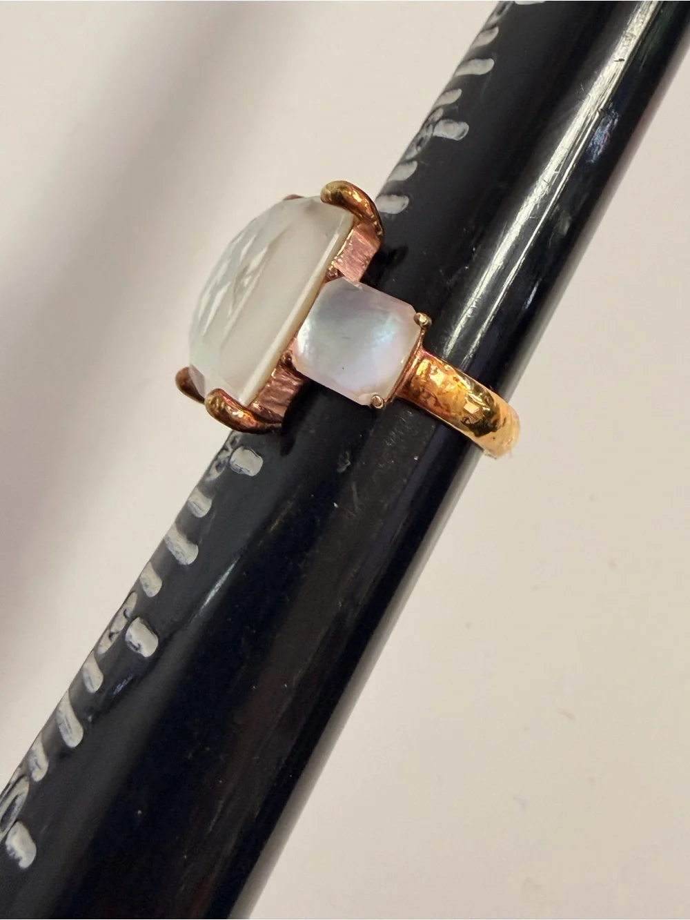 Ippolita Emerald Cut Rock Candy Three Stone Rose Gold Cocktail Ring Size 7.5 - Picture 4 of 6